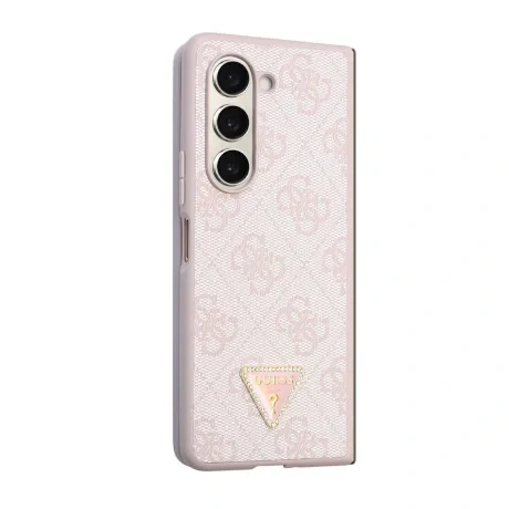 Husa Guess 4G PU Leather Triangle pentru Samsung Galaxy Z Fold 5 Pink