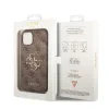 Husa Guess PU 4G Metal Logo pentru iPhone 15 Brown