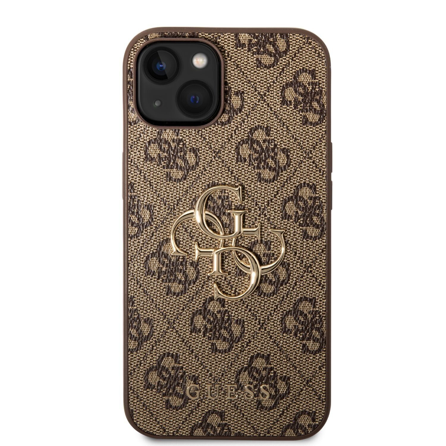 Husa Guess PU 4G Metal Logo pentru iPhone 15 Brown thumb