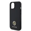 Husa Guess PU 4G Strass Metal Logo pentru iPhone 15 Black