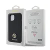 Husa Guess PU 4G Strass Metal Logo pentru iPhone 15 Black