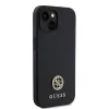 Husa Guess PU 4G Strass Metal Logo pentru iPhone 15 Black