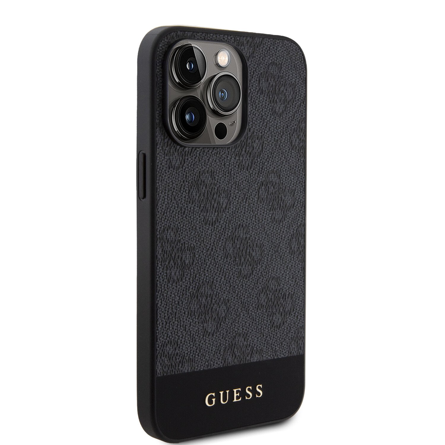 Husa Guess PU 4G Stripe MagSafe pentru iPhone 15 Pro Max Black thumb