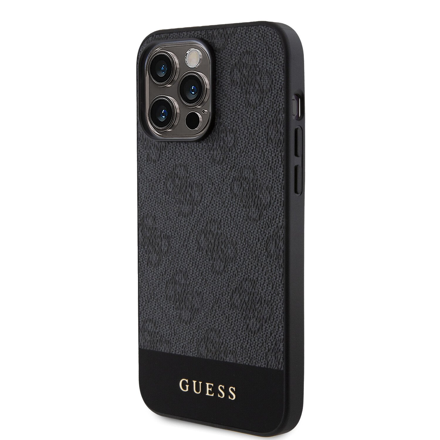 Husa Guess PU 4G Stripe MagSafe pentru iPhone 15 Pro Max Black thumb