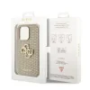 Husa Guess PU Perforated 4G Glitter Metal Logo  pentru iPhone 14 Pro Gold