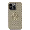 Husa Guess PU Perforated 4G Glitter Metal Logo  pentru iPhone 14 Pro Gold