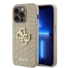 Husa Guess PU Perforated 4G Glitter Metal Logo  pentru iPhone 14 Pro Gold