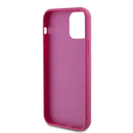 Husa Guess Sequin Script Logo pentru iPhone 12/12 Pro Magenta