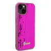 Husa Guess Sequin Script Logo pentru iPhone 13 Magenta