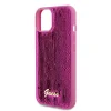 Husa Guess Sequin Script Logo pentru iPhone 13 Magenta