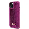 Husa Guess Sequin Script Logo pentru iPhone 13 Magenta