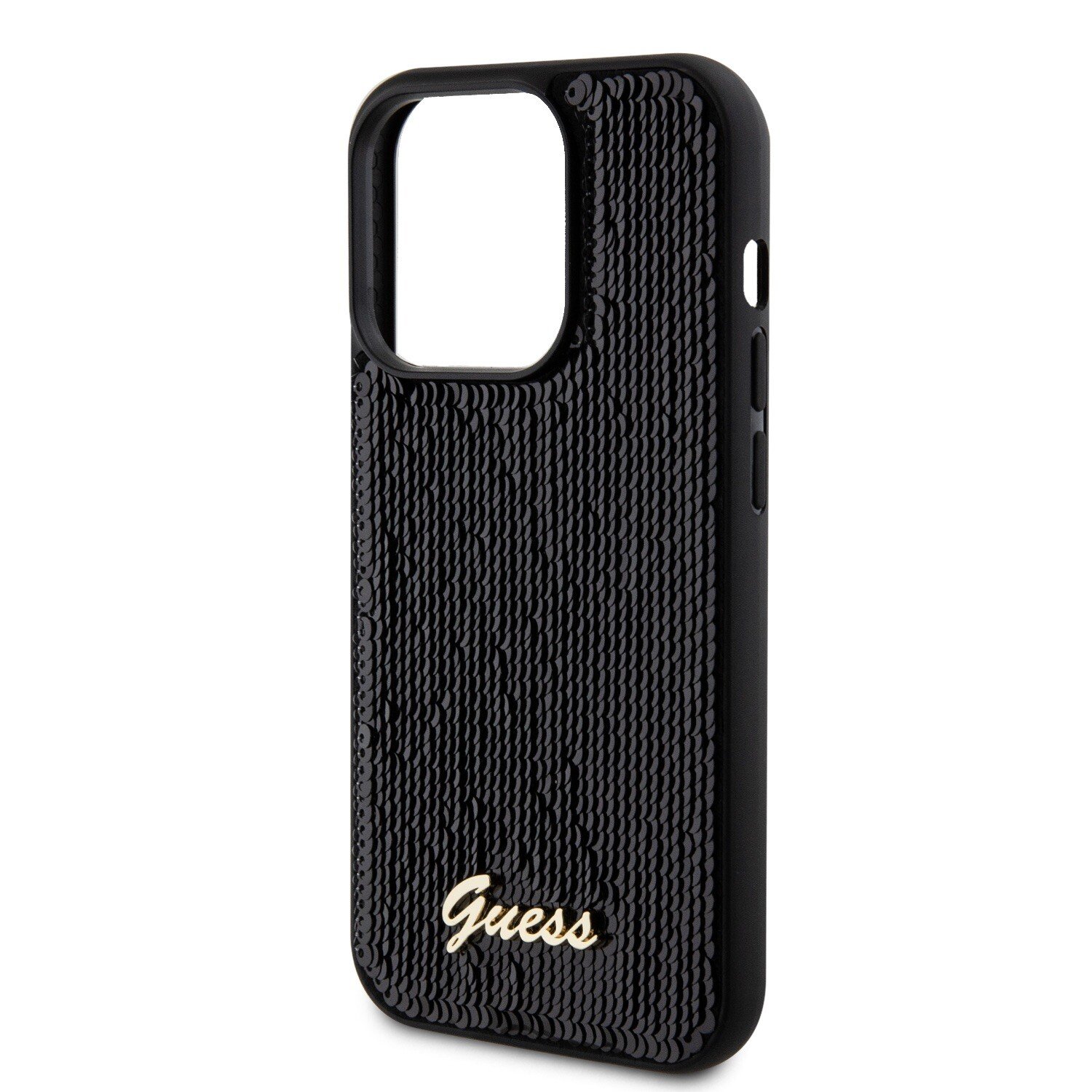Husa Guess Sequin Script Logo pentru iPhone 14 Pro Black thumb