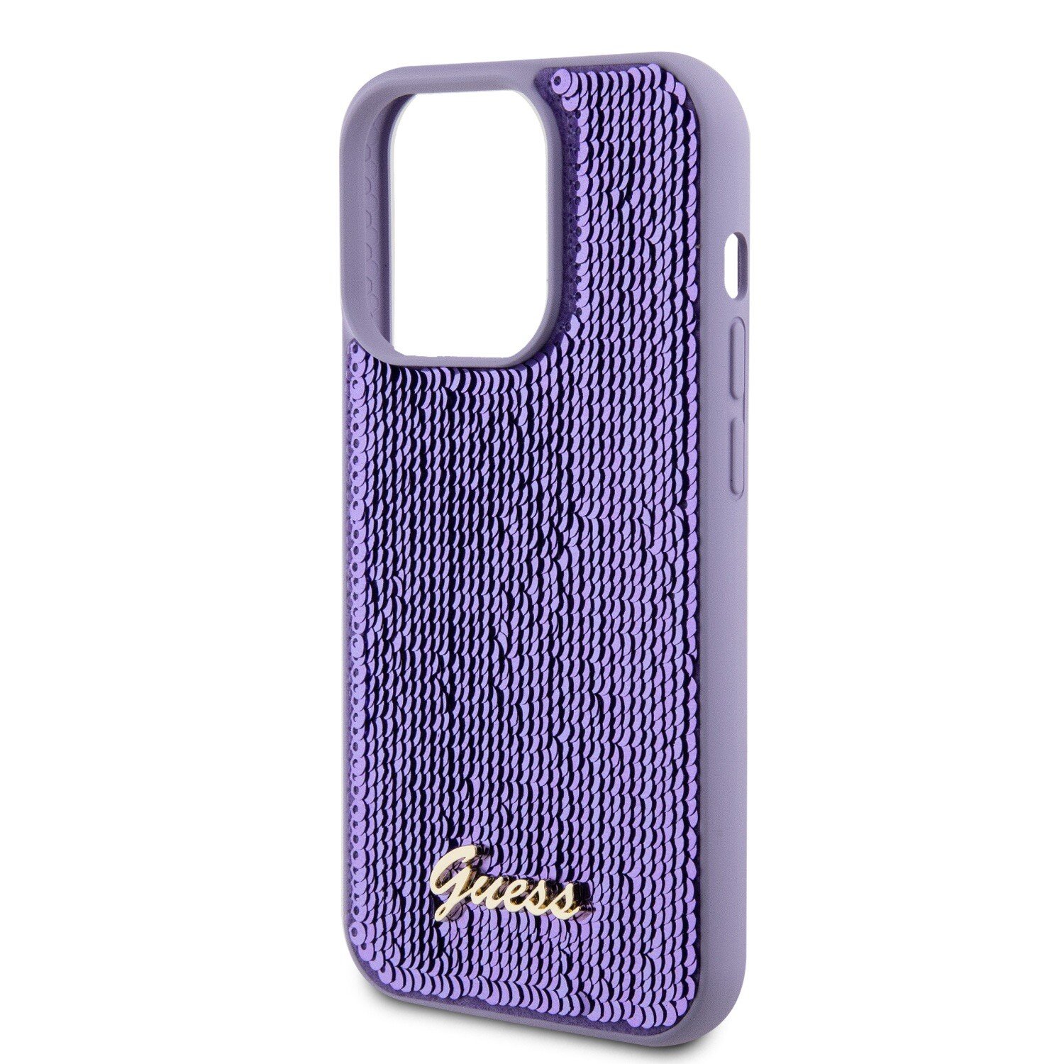 Husa Guess Sequin Script Logo pentru iPhone 14 Pro Purple thumb