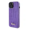 Husa Guess Sequin Script Logo pentru iPhone 15 Purple