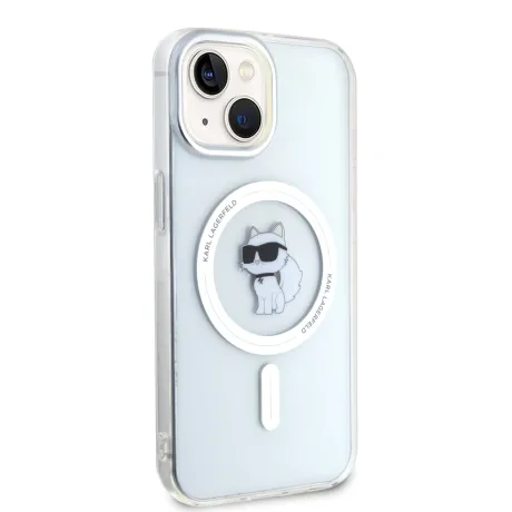 Husa Karl Lagerfeld IML Choupette MagSafe pentru iPhone 15 Transparent