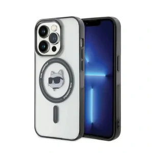 Husa Spate MagSafe Karl Lagerfeld IML Choupette Head pentru iPhone 15 Pro KLHMP15LHCHNOTK Transparent