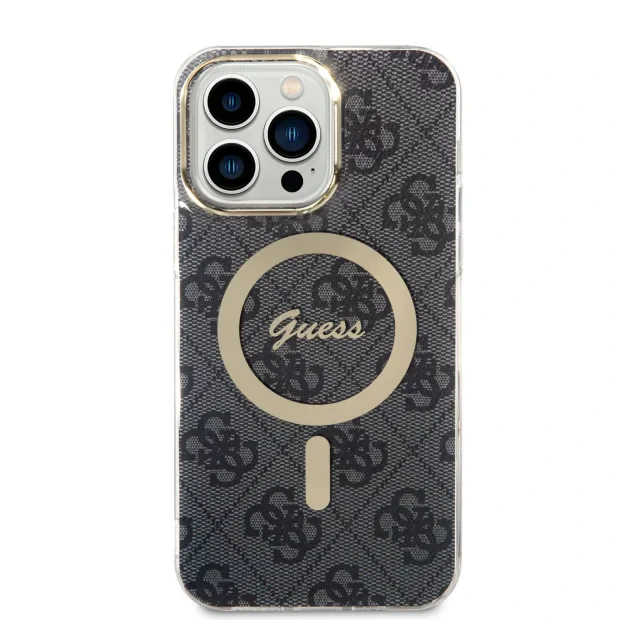 Husa Guess IML 4G MagSafe Zadni pentru iPhone 15 Pro Max Black