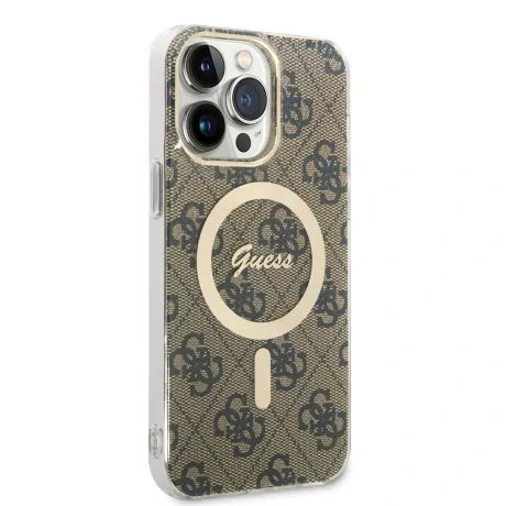 Husa Guess IML 4G MagSafe pentru iPhone 15 Pro Max Brown