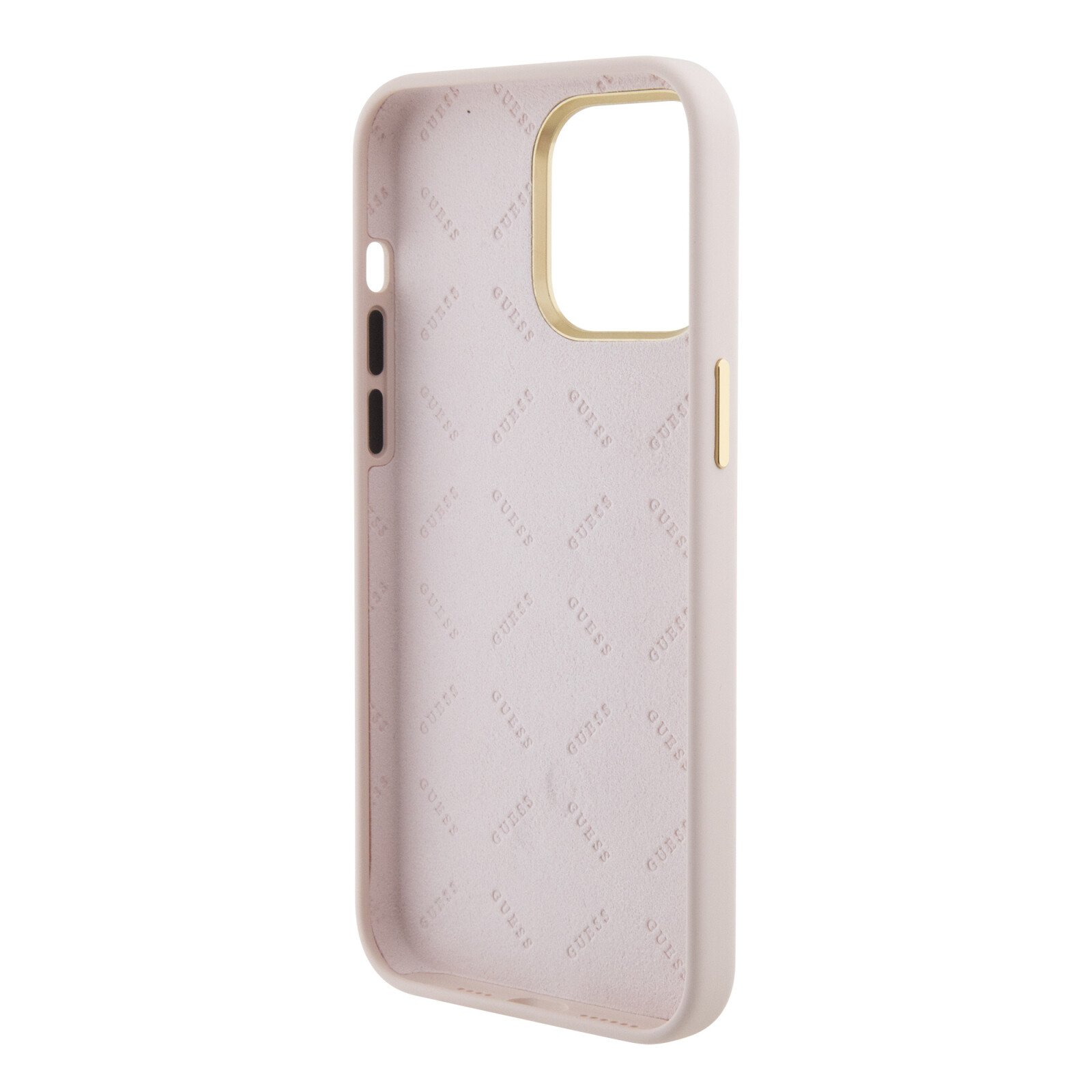 Husa Guess Liquid Silicone 4G Strass Metal Logo Zadni pentru iPhone 15 Pro Max Pink thumb
