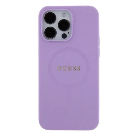 Husa Guess PU Saffiano MagSafe pentru iPhone 15 Pro Max Purple