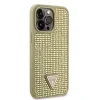 Guess Rhinestones Triangle Metal Logo Kryt pro iPhone 15 Pro Max Gold