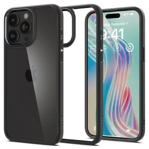 Husa cover Spigen Ultra Hybrid Matte pentru iPhone 15 Pro Negru ACS06713