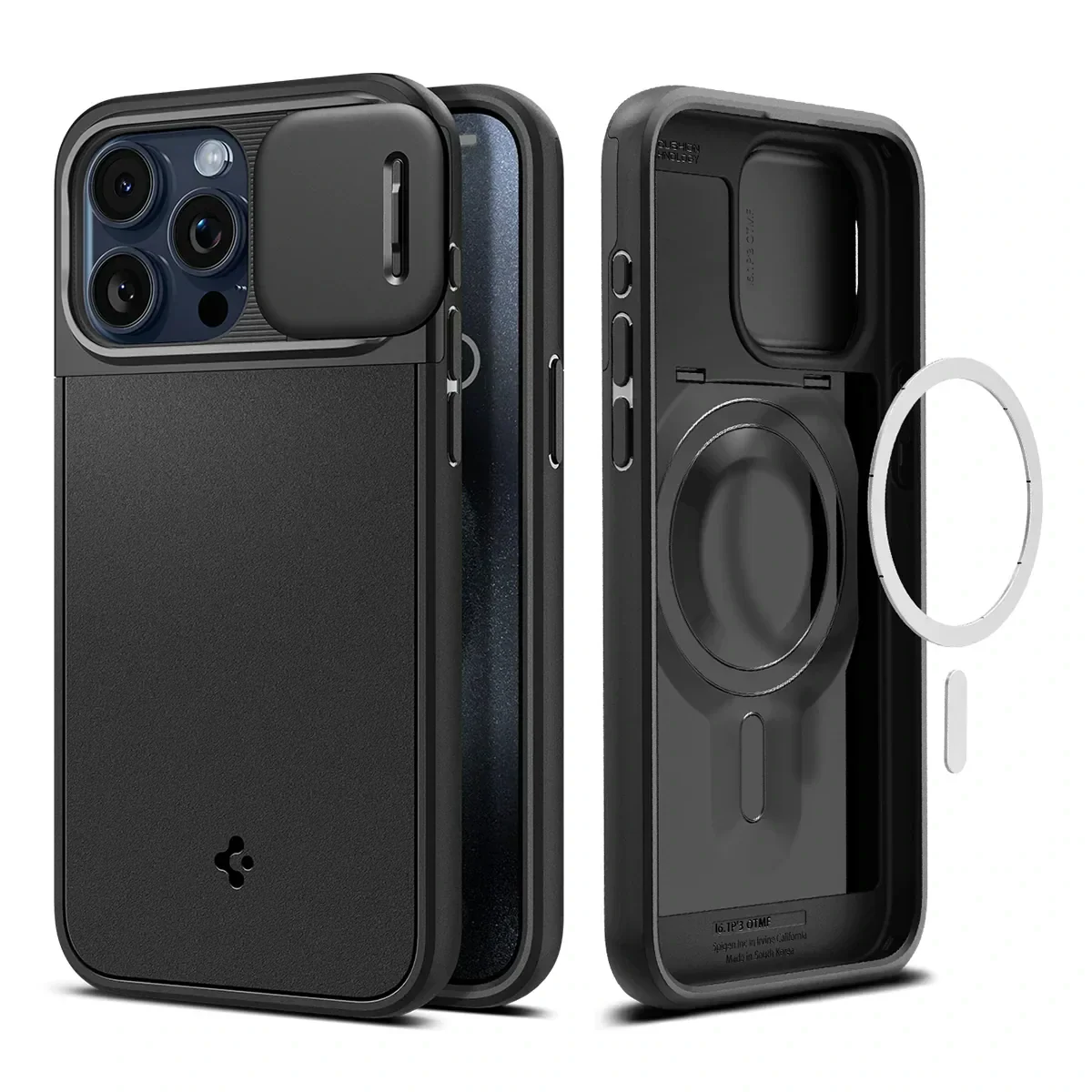 Husa Spigen Optik Armor MagSafe pentru iPhone 15 Pro black