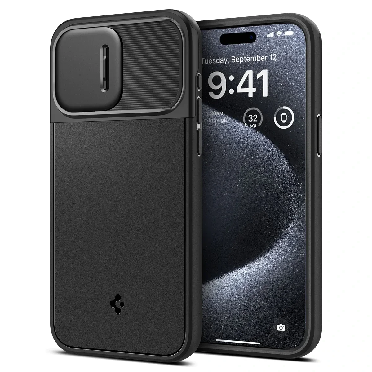 Husa Spigen Optik Armor MagSafe pentru iPhone 15 Pro black