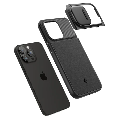 Husa Spigen Optik Armor MagSafe pentru iPhone 15 Pro black