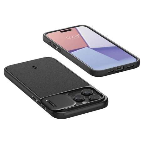 Husa Spigen Optik Armor MagSafe pentru iPhone 15 Pro black