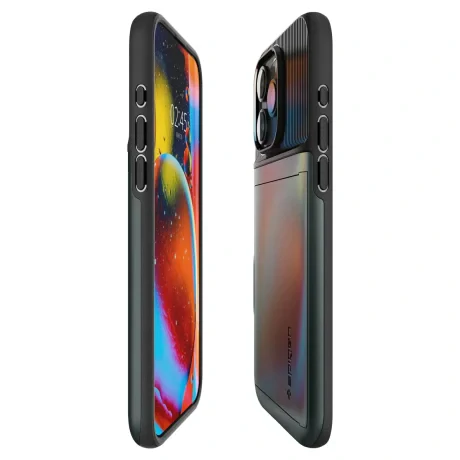 Husa Spigen Slim Armor CS pentru iPhone 15 Pro Max Abyss Green