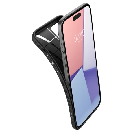 Husa Spigen Liquid Air pentru iPhone 15, Matte Black