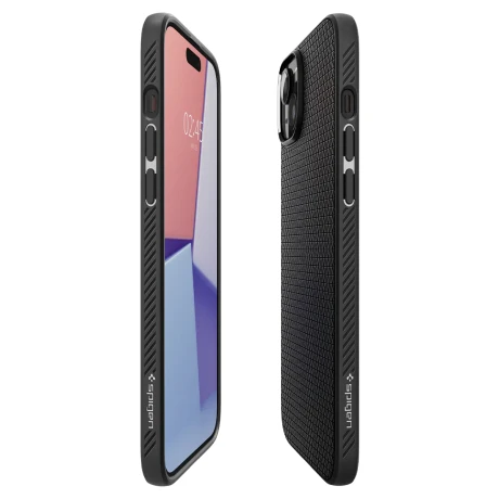 Husa Spigen Liquid Air pentru iPhone 15, Matte Black