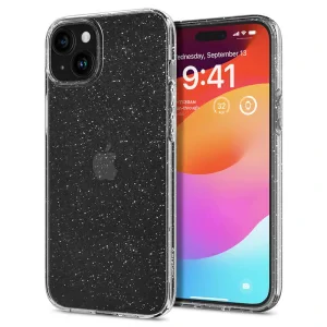 Husa Spigen Liquid Crystal Glitter pentru iPhone 15 Plus, Crystal Quartz