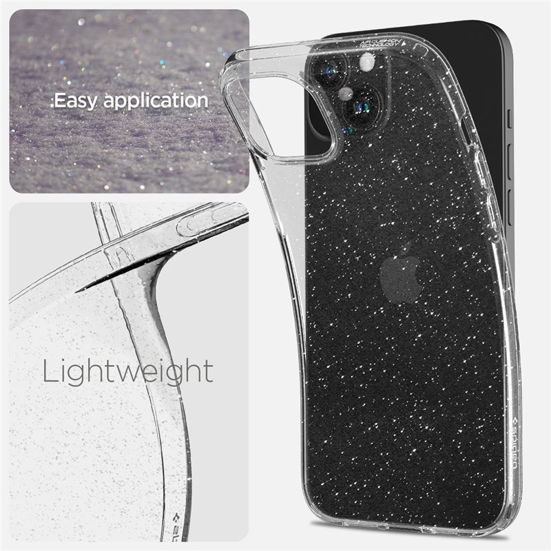 Husa Spigen Liquid Crystal Glitter pentru iPhone 15 Plus, Crystal Quartz thumb