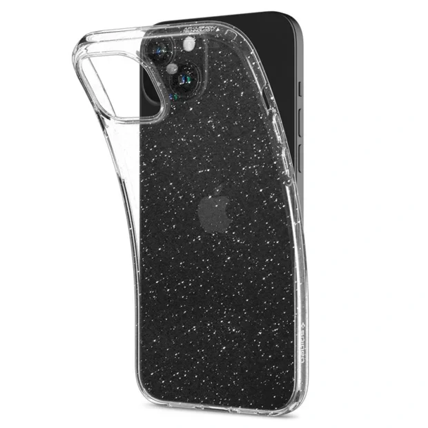 Husa Spigen Liquid Crystal Glitter pentru iPhone 15 Plus, Crystal Quartz