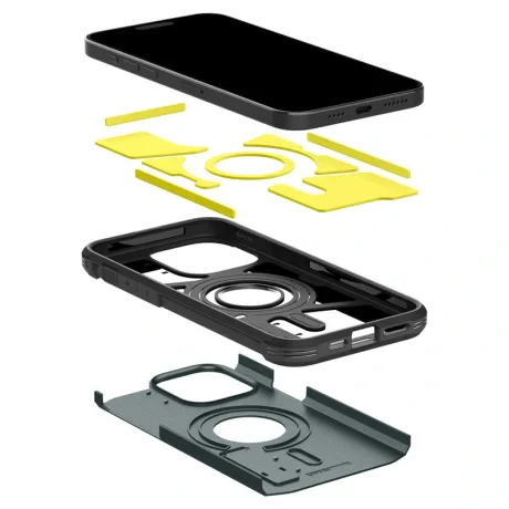 Husa Spigen Tough Armor MagSafe pentru iPhone 15 Pro, Abyss Green