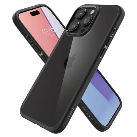 Husa Spigen Ultra Hybrid pentru iPhone 15 Pro Max, Matte Black