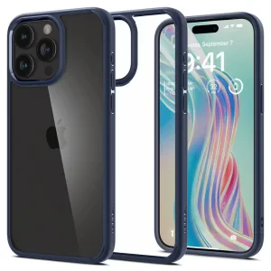 Huse Spigen Ultra Hybrid pentru iPhone 15 Pro, Navy Blue