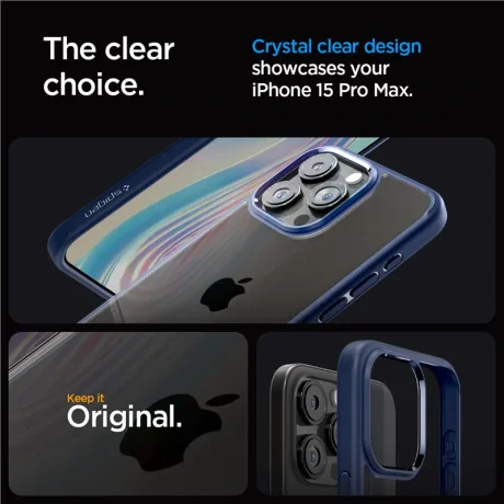 Husa Spigen Ultra Hybrid pentru iPhone 15 Pro Max, Navy Blue