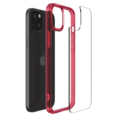 Husa Spigen Ultra Hybrid pentru iPhone 15, Red Crystal