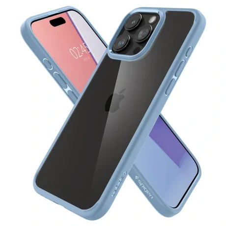 Husa Spigen Ultra Hybrid pentru iPhone 15 Pro Max, Sierra Blue