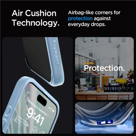 Husa Spigen Ultra Hybrid pentru iPhone 15 Pro Max, Sierra Blue