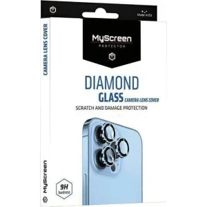 Folie sticla camera MyScreen Diamond Lens pentru iPhone 15 Pro/15 Pro Max Negru