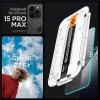 Folie sticla Spigen tR EZ Fit 2 Pack pentru iPhone 15 Pro Max, Transparent