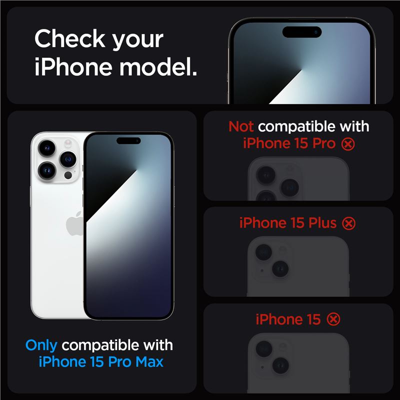 Folie sticla Spigen tR EZ Fit 2 Pack pentru iPhone 15 Pro Max, Transparent thumb