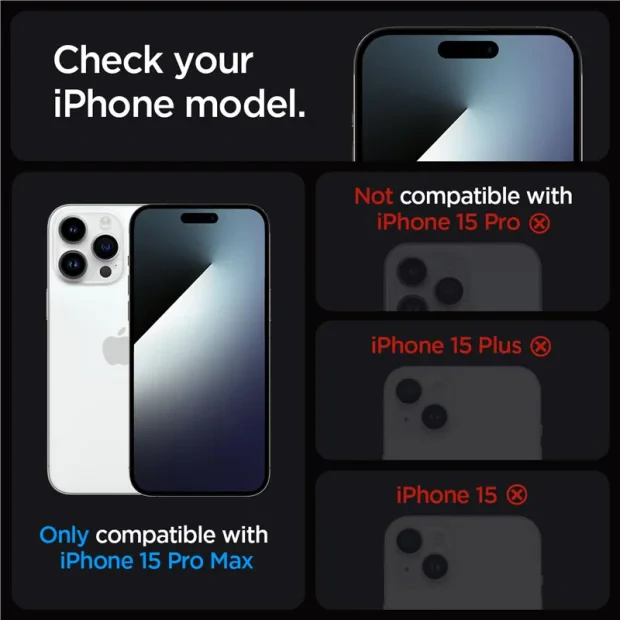 Folie sticla Spigen tR EZ Fit 2 Pack pentru iPhone 15 Pro Max, Transparent