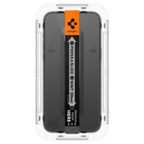 Folie sticla Spigen tR EZ Fit 2 Pack pentru iPhone 15 Pro Max, Transparent