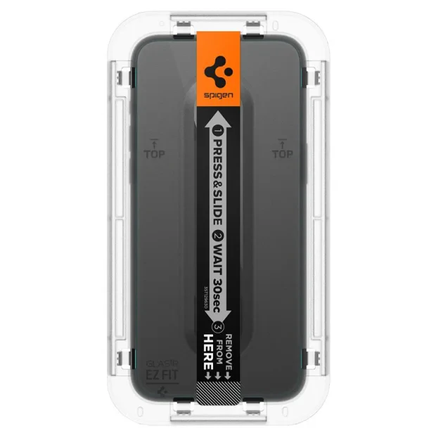 Folie sticla Spigen tR EZ Fit 2 Pack pentru iPhone 15 Pro Max, Transparent