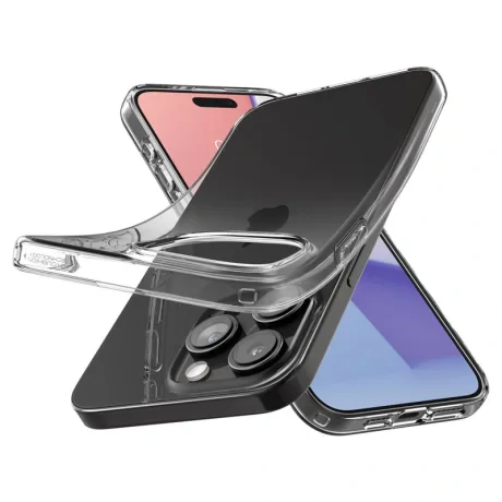 Husa Spigen Liquid Crystal pentru iPhone 15 Pro, Crystal Clear